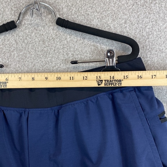 Fabletics The Fundamental short mens unlined navy blue zipper mesh gusset - Picture 3 of 8